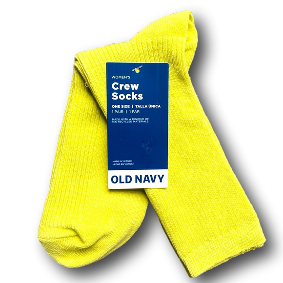 3/$15 Neon Green Funny Novelty Crew Socks - NWT - Picture 2 of 3